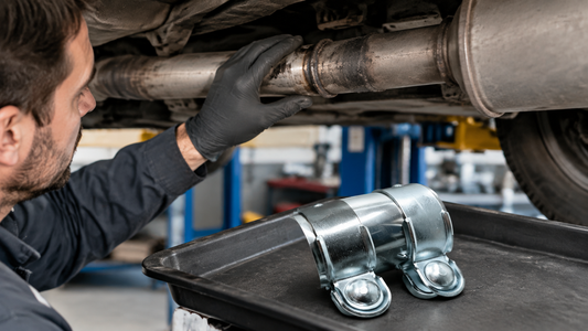 1K0253141J 7L0253141C Exhaust Pipe Dual Clamp workshop diagnosis and OE fitment check | Partly Works