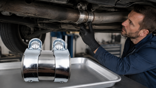 1K0253141P 1K0253141D Exhaust Pipe Dual Clamp workshop diagnosis and OE fitment check | Partly Works