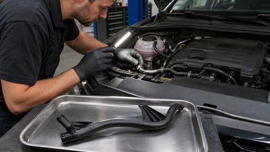 5Q0121070AB 5Q0121070BR Engine Coolant Pipe workshop diagnosis and OE fitment check | Partly Works