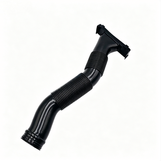 Black ribbed air intake hose with molded end connector
