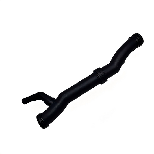 Black coolant hose with molded bends and flared hose ends