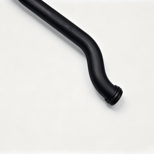 Black coolant hose straight section with molded end connectors