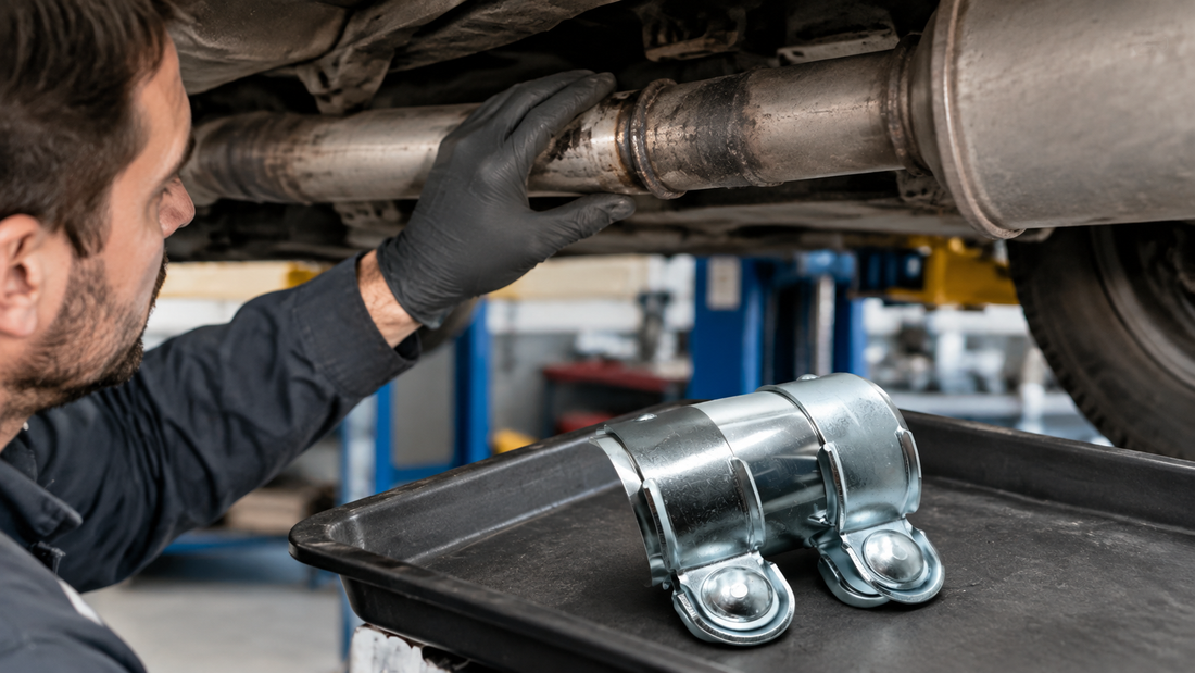 1K0253141J 7L0253141C Exhaust Pipe Dual Clamp workshop diagnosis and OE fitment check | Partly Works
