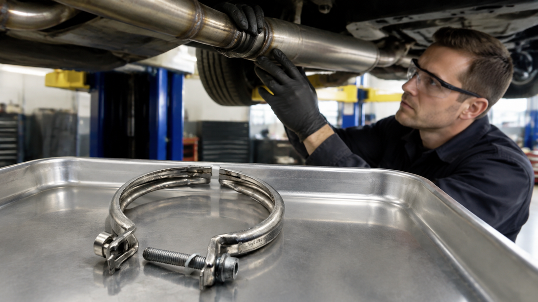 5QD253725 5Q0253725C 5Q0253725G Exhaust Pipe Dual Clamp workshop diagnosis and OE fitment check | Partly Works