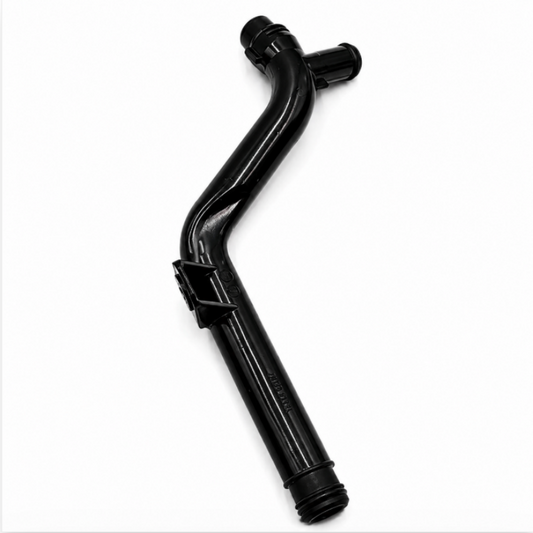 Black coolant hose with molded bends and threaded ends