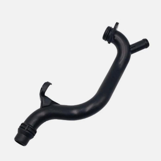 Black coolant hose with two molded ends and hose clamps