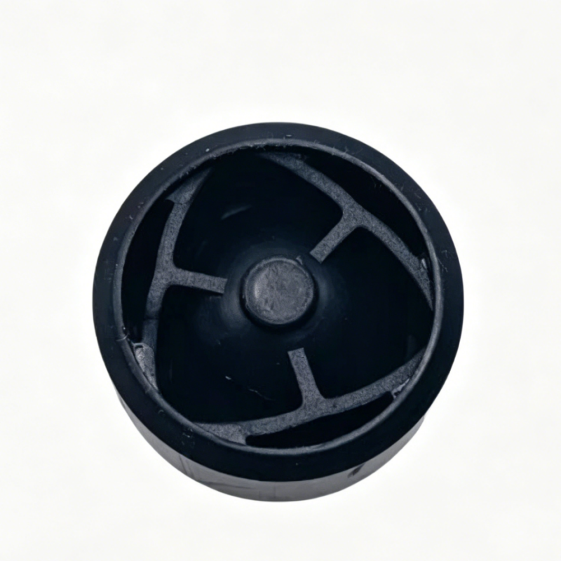 Engine cover rubber buffer, round black vibration damper with spoke grille