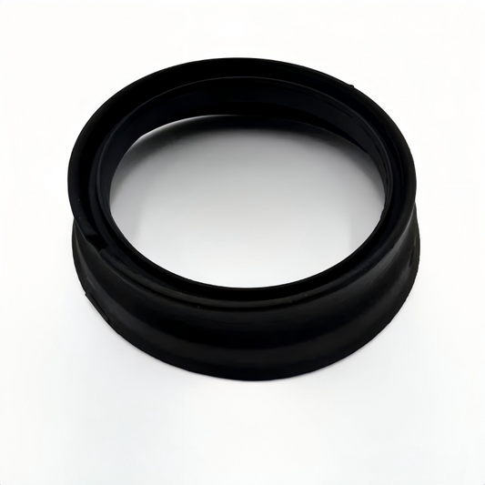 Black round rubber gasket for engine oil filler cap, top view