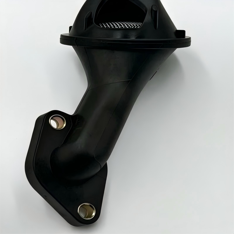 Black oil pump pickup screen assembly with circular ports and mesh intake screen