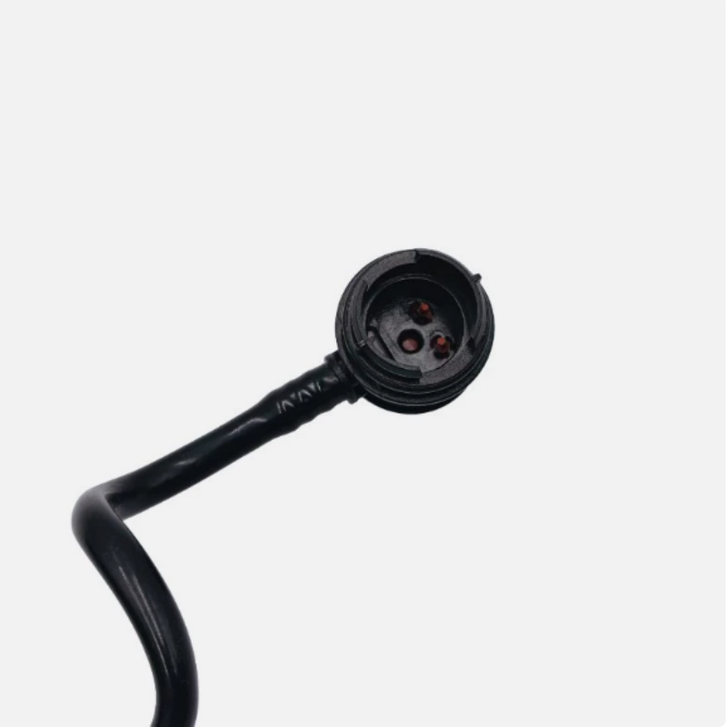 EVAP canister hose with circular connector plug on black rubber tubing