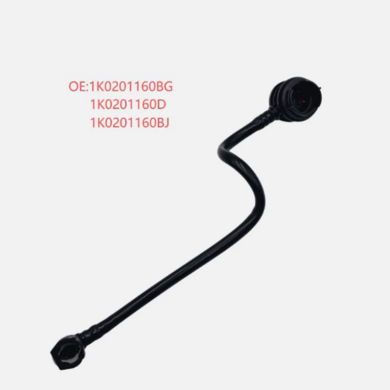 EVAP canister hose, black rubber line with connector and hose end fitting