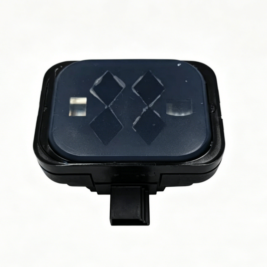 Black rain sensor housing with multi-pin connector, VW-style fit