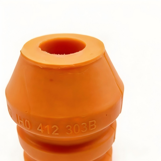 Orange front shock absorber bump stop with top opening, stamped 1H0412303B