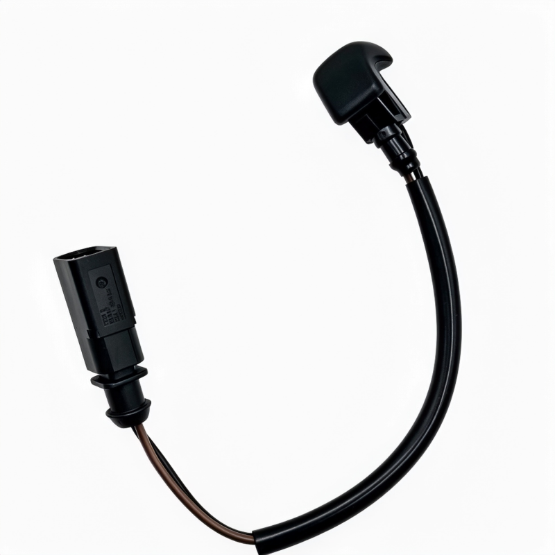 Windshield washer nozzle hose for SKODA, black plastic nozzle and wiring