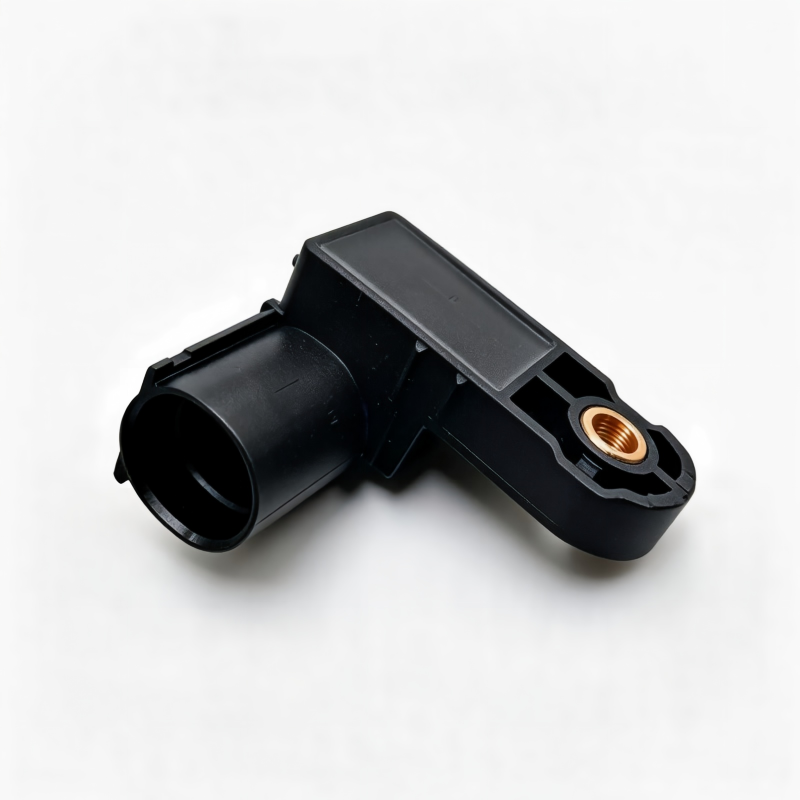 Brake master cylinder sensor with black housing and brass threaded port