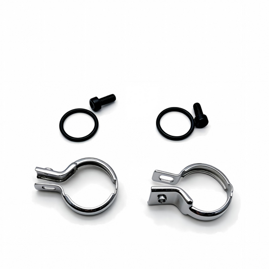Heater core repair kit: metal hose clamps, black O-ring and fasteners