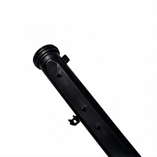 Black coolant hose with molded coupler and small connector tab