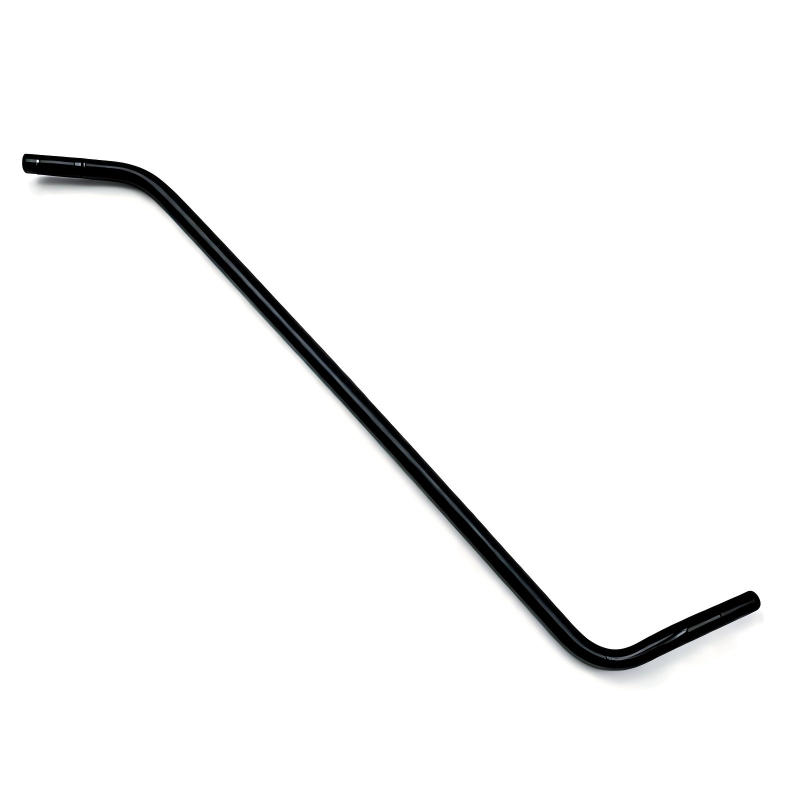 Black vacuum hose with angled bend and short outlet ends