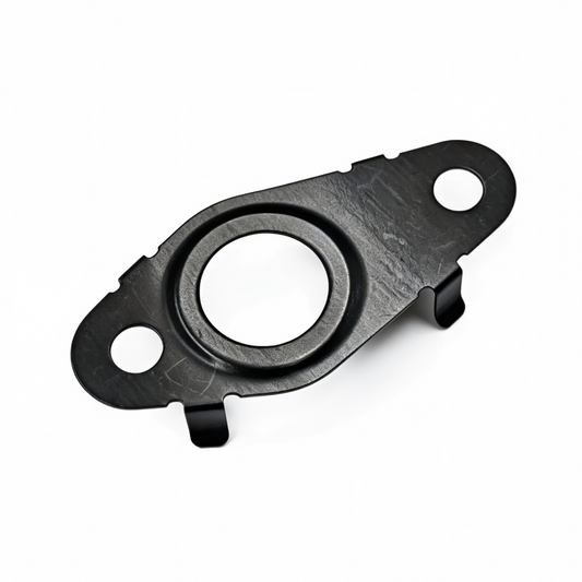 Oil line seal gasket, black rubber with center opening and mounting holes