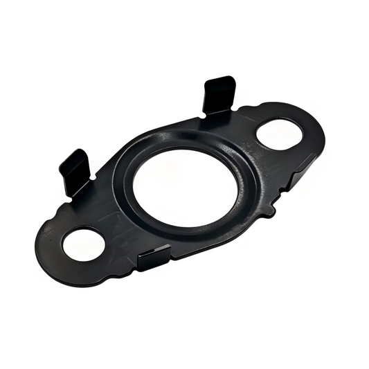 Black oil line seal ring with inner bore and two mounting tabs
