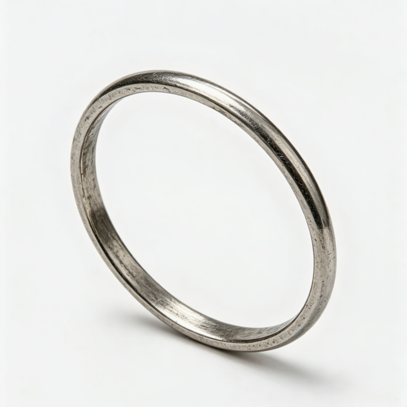 Metal exhaust gasket ring, round seal with polished outer edge