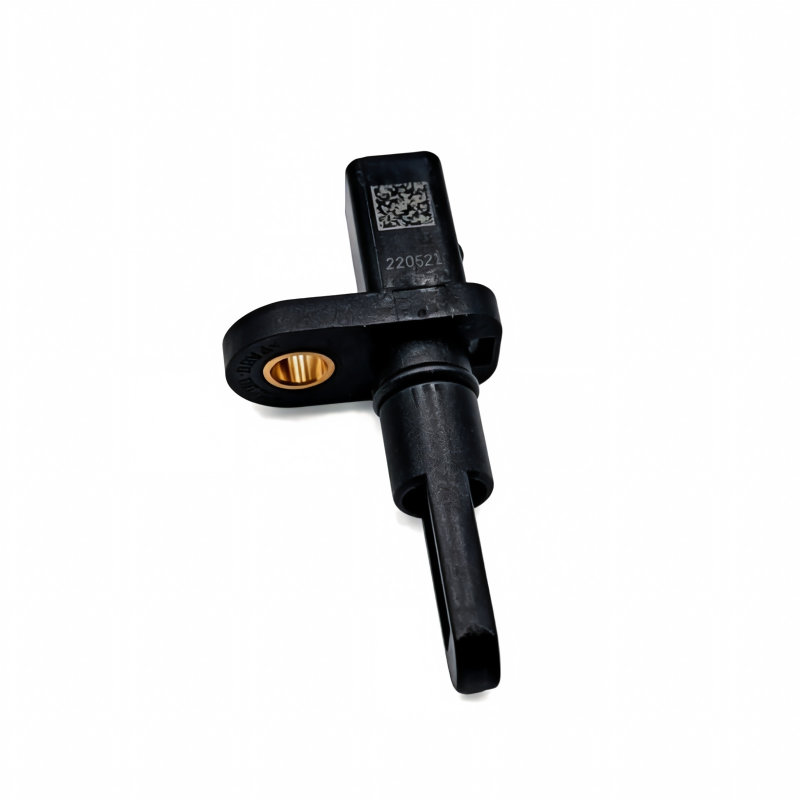 Automotive temperature sensor with black plastic body and electrical connector