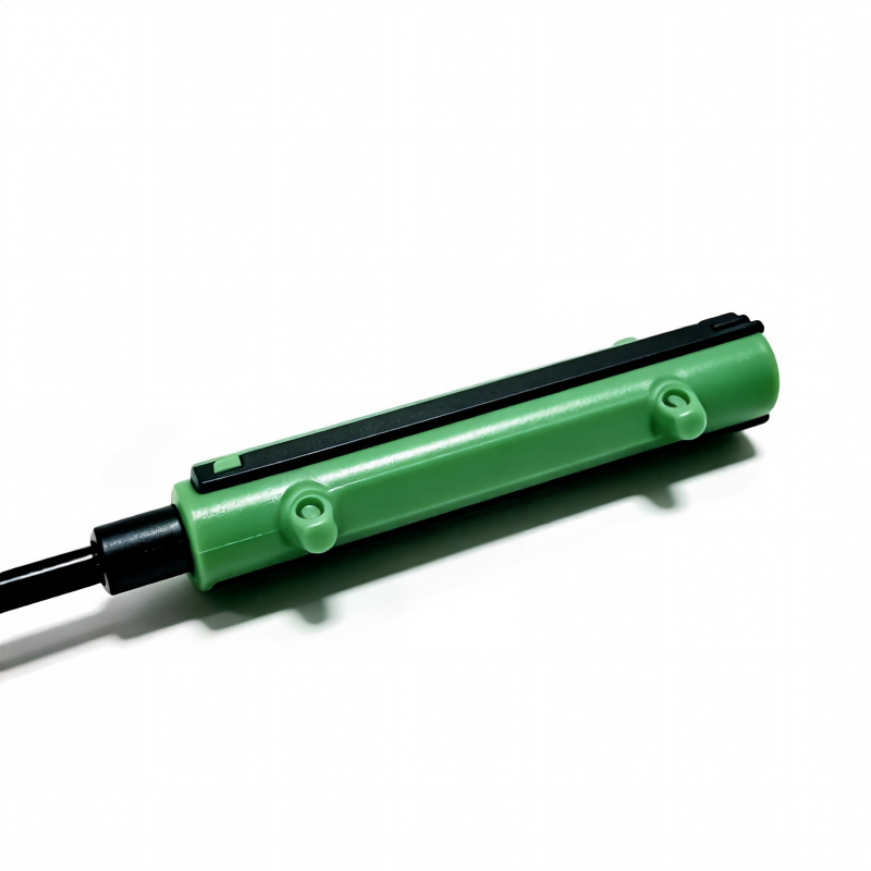 Hood release cable with green housing and black end connector