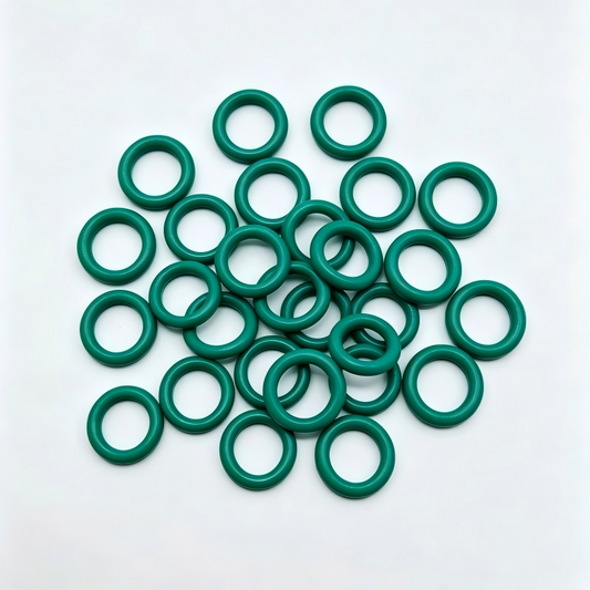 Fuel line seal O-rings, dark green, assorted ring set