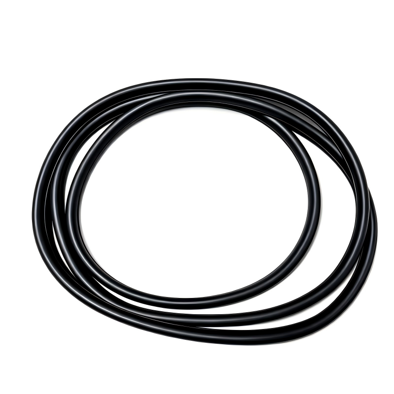 Door weatherstrip seal, black rubber loop for door gaps