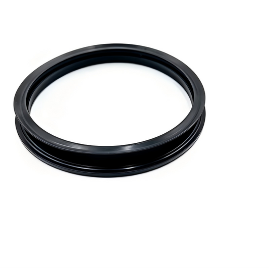 Fuel level sensor seal ring, black rubber with multiple stacked grooves
