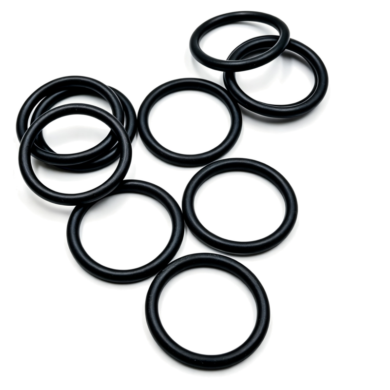 Black rubber coolant seal rings, set of five
