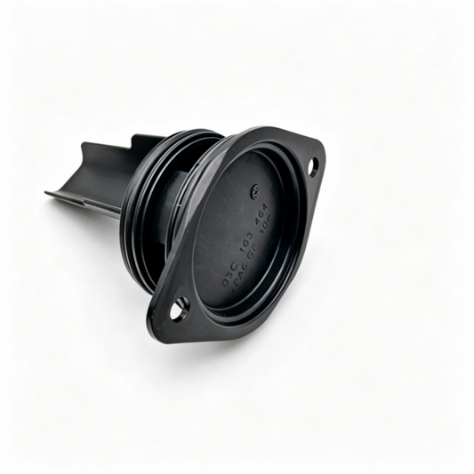 Black oil separator housing with flange and hose outlet