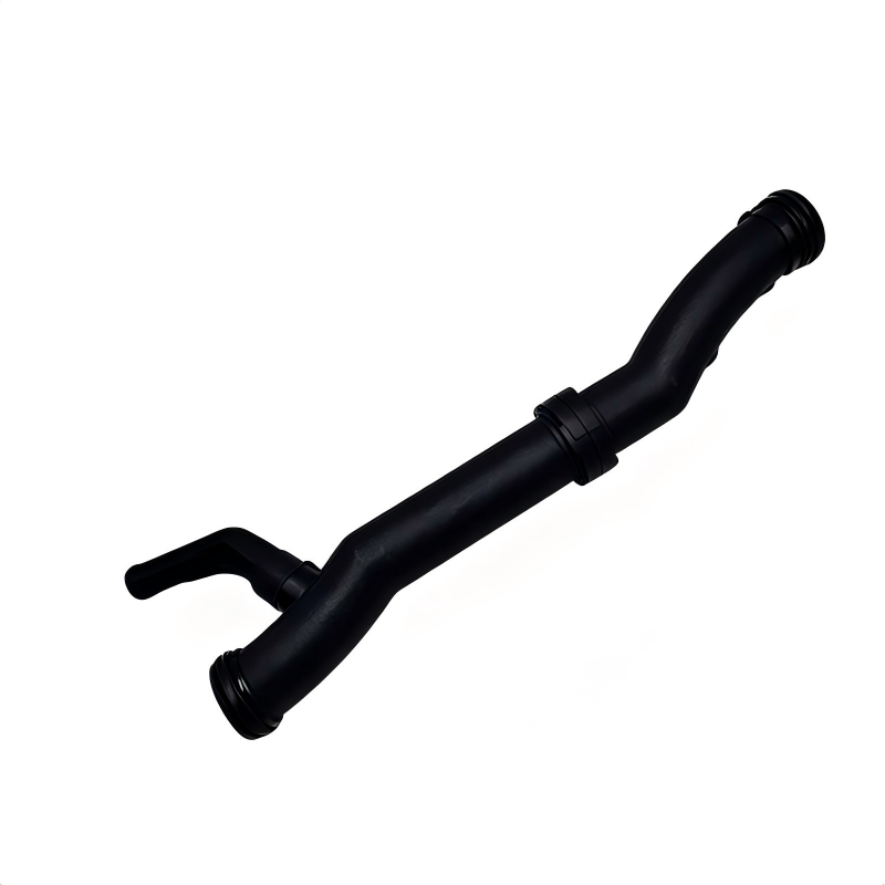 Black coolant hose with molded bends and flared hose ends