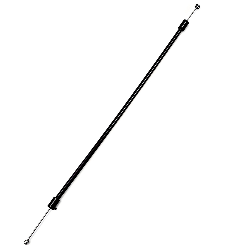 Hood release cable assembly, black cable with metal loop and mounting clips