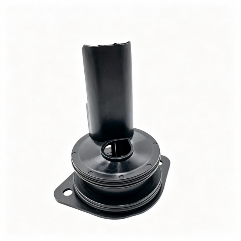 Black oil separator vent fitting with circular base and central opening
