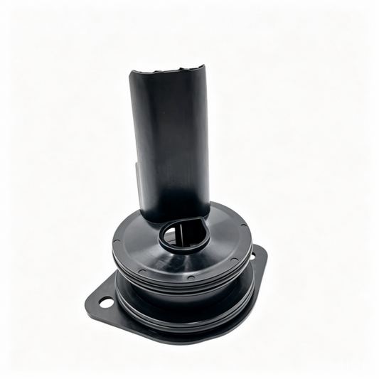 Black oil separator vent fitting with circular base and central opening