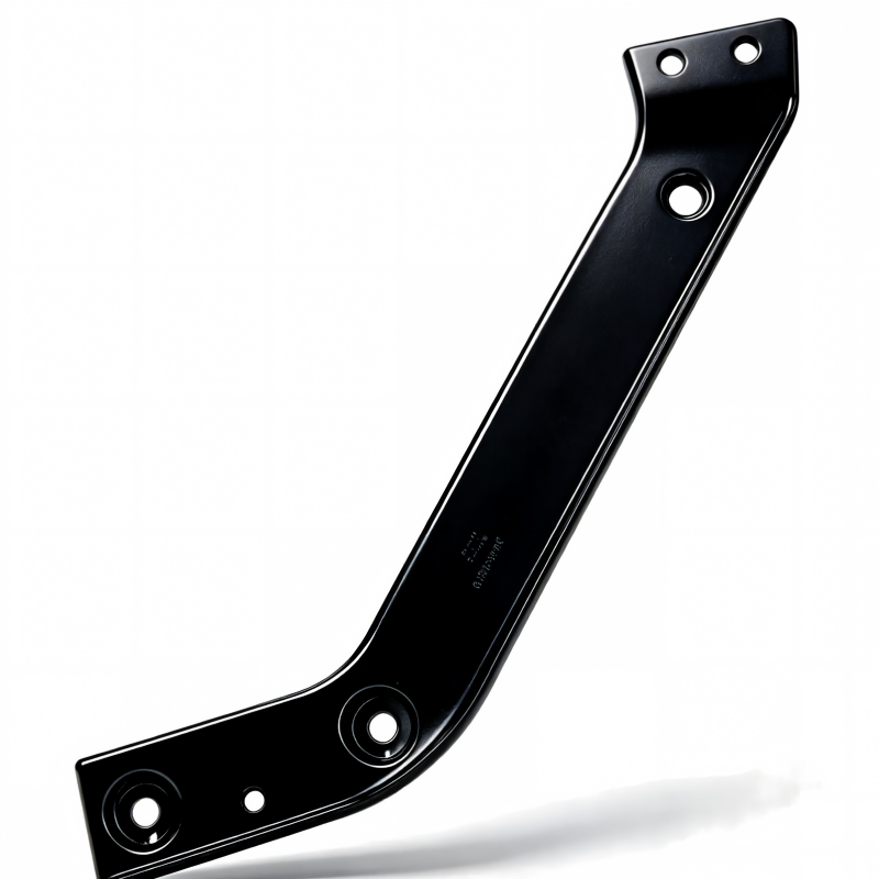 Headlight bracket for VW Tiguan, black curved metal support with mounting holes