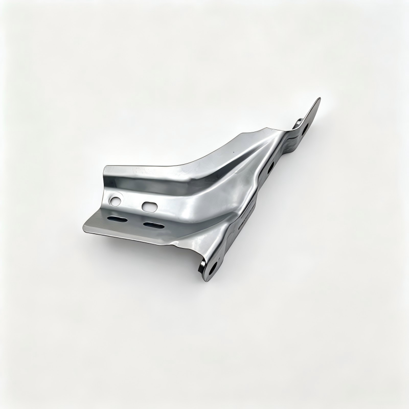 Silver fender mounting bracket with multiple bolt holes