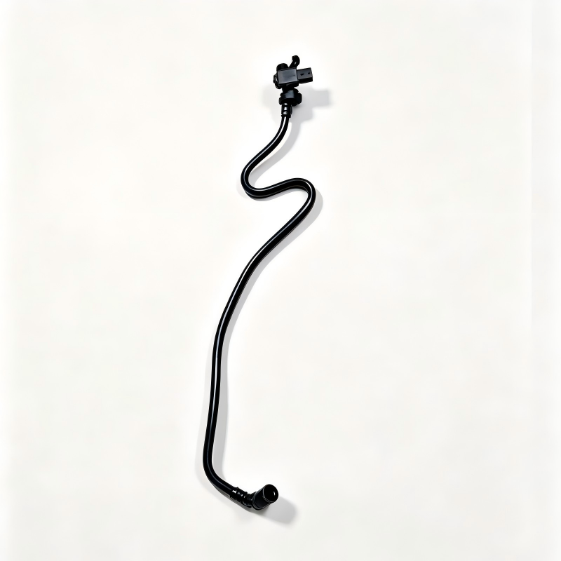 Brake booster vacuum hose with small vacuum switch and hose ends, black