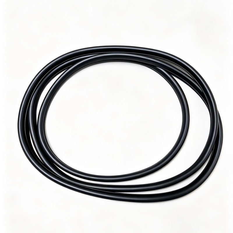 Door weatherstrip seal, black rubber U-channel trim