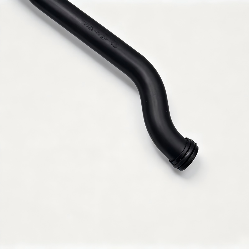 Black coolant hose straight section with molded end connectors