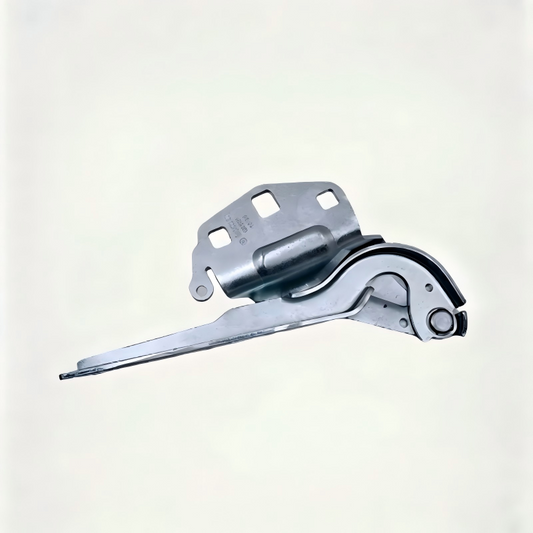 Hood hinge support bracket with mounting holes, metal, left/right pair