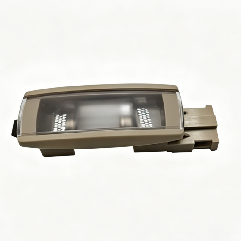 Interior reading light assembly with smoke lens and built-in LED modules, gray base