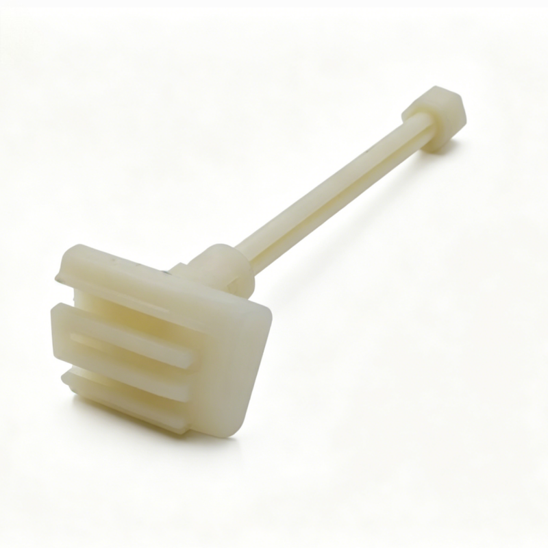 Tail light mounting screw with rectangular plastic base, pale beige color