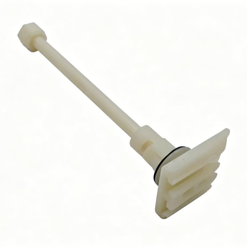 Tail light mounting screw with long rod and pale beige clip, black band attached