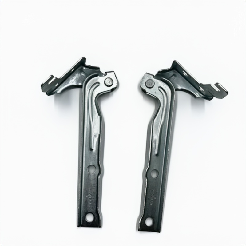 Hood hinge LH and RH pair, metal brackets with mounting holes