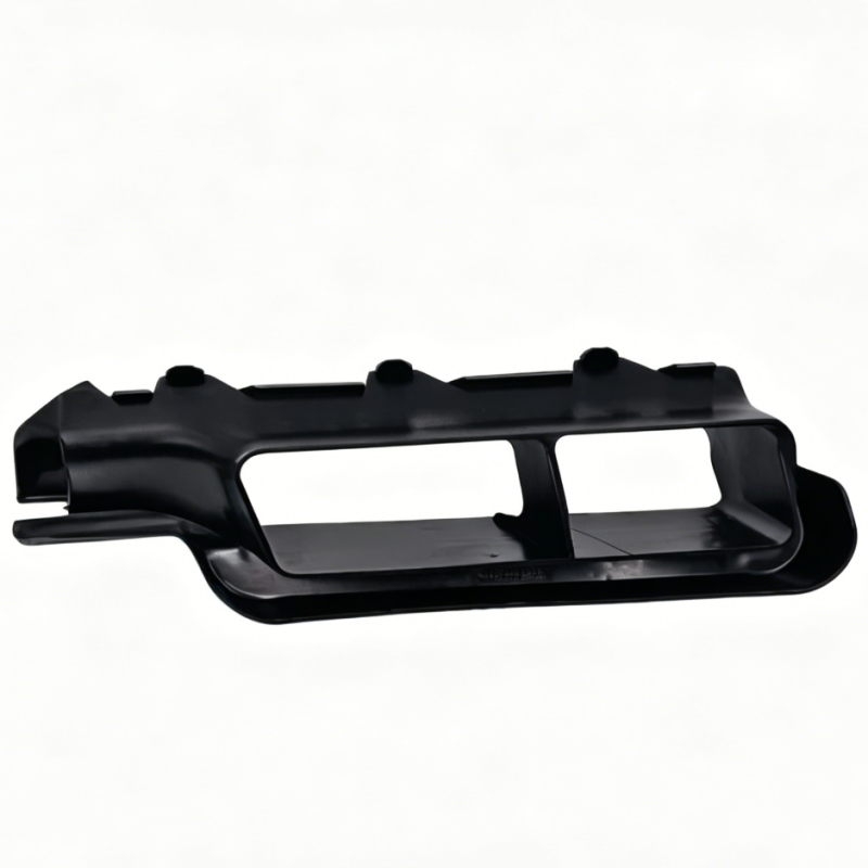 Black molded air intake duct frame with rectangular opening and tabs