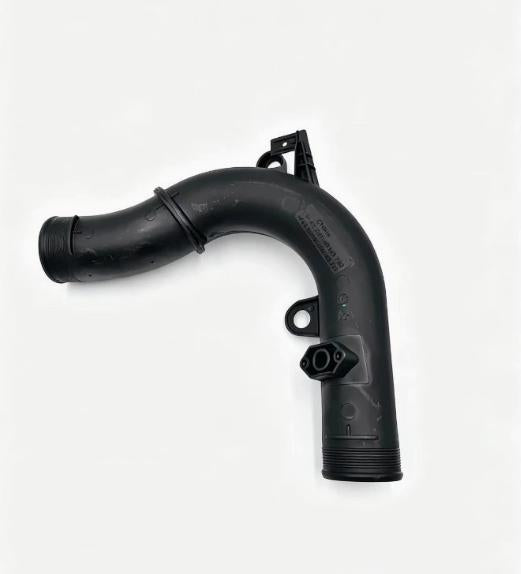 Black turbo boost pipe with elbow and mounting bracket