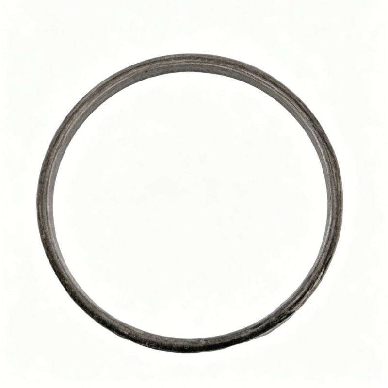 Round exhaust gasket ring, lighter dark gray, close-up