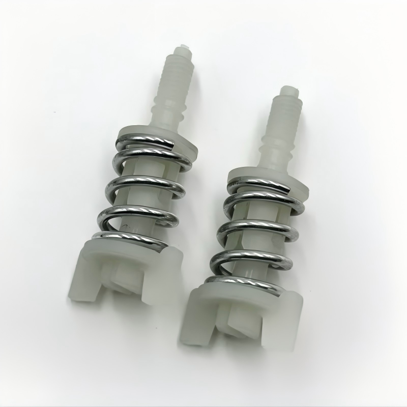 Tail light mounting screw pair with spring coils and plastic base clips